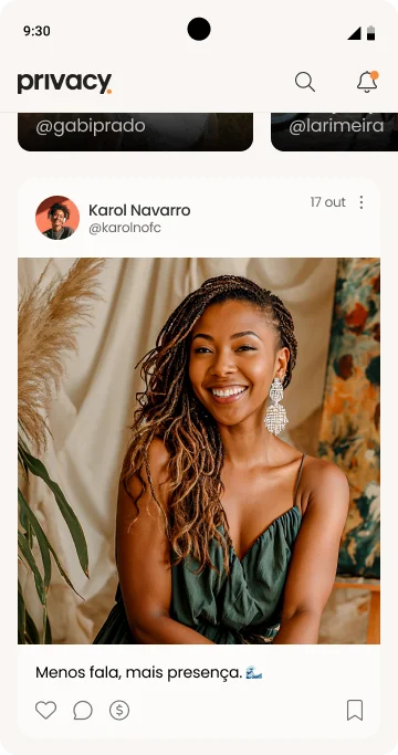 Página de assinatura da plataforma Privacy mostrando planos e benefícios para os assinantes